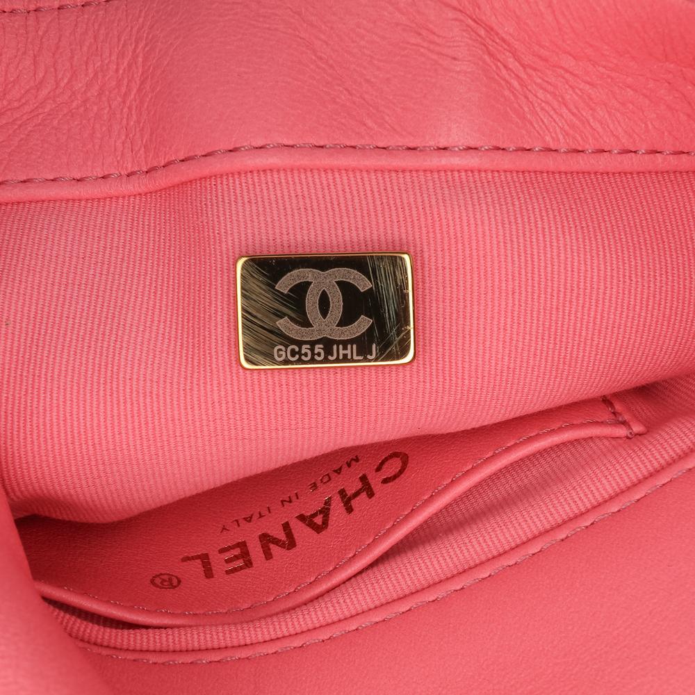 Chanel B Chanel Pink Lambskin Leather Leather Mini Quilted Lambskin Funky Town Flap Italy
