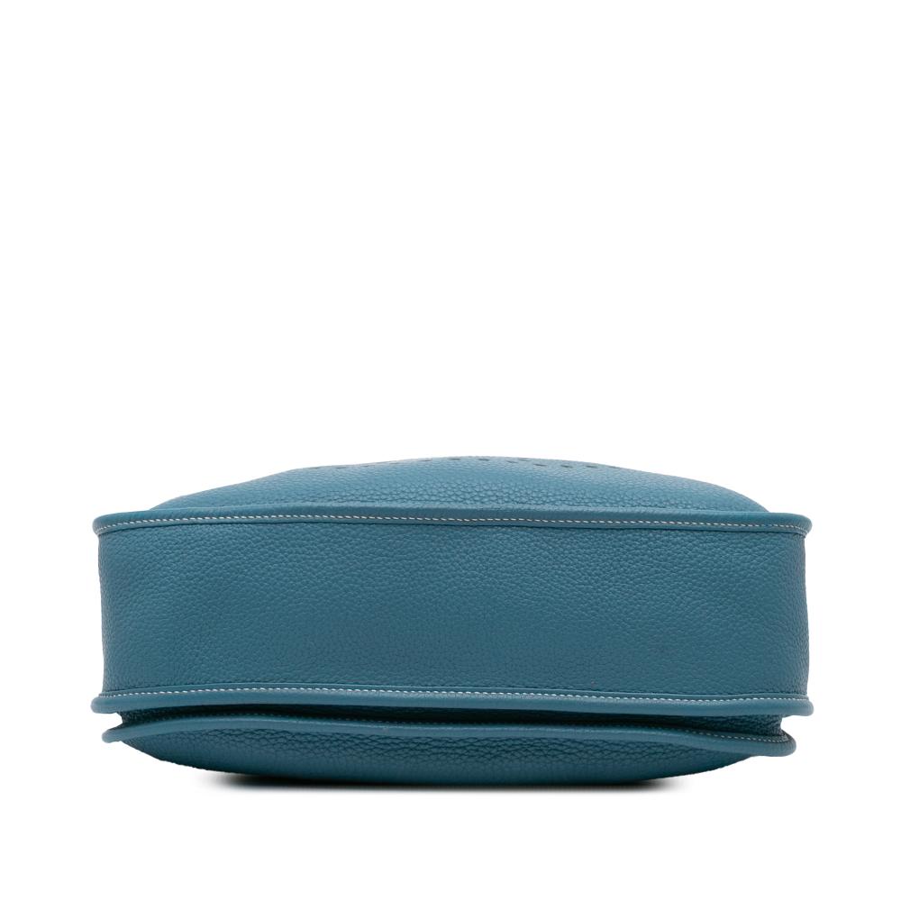 Hermès B Hermès Blue Peacock Calf Leather Clemence Evelyne III 29 France