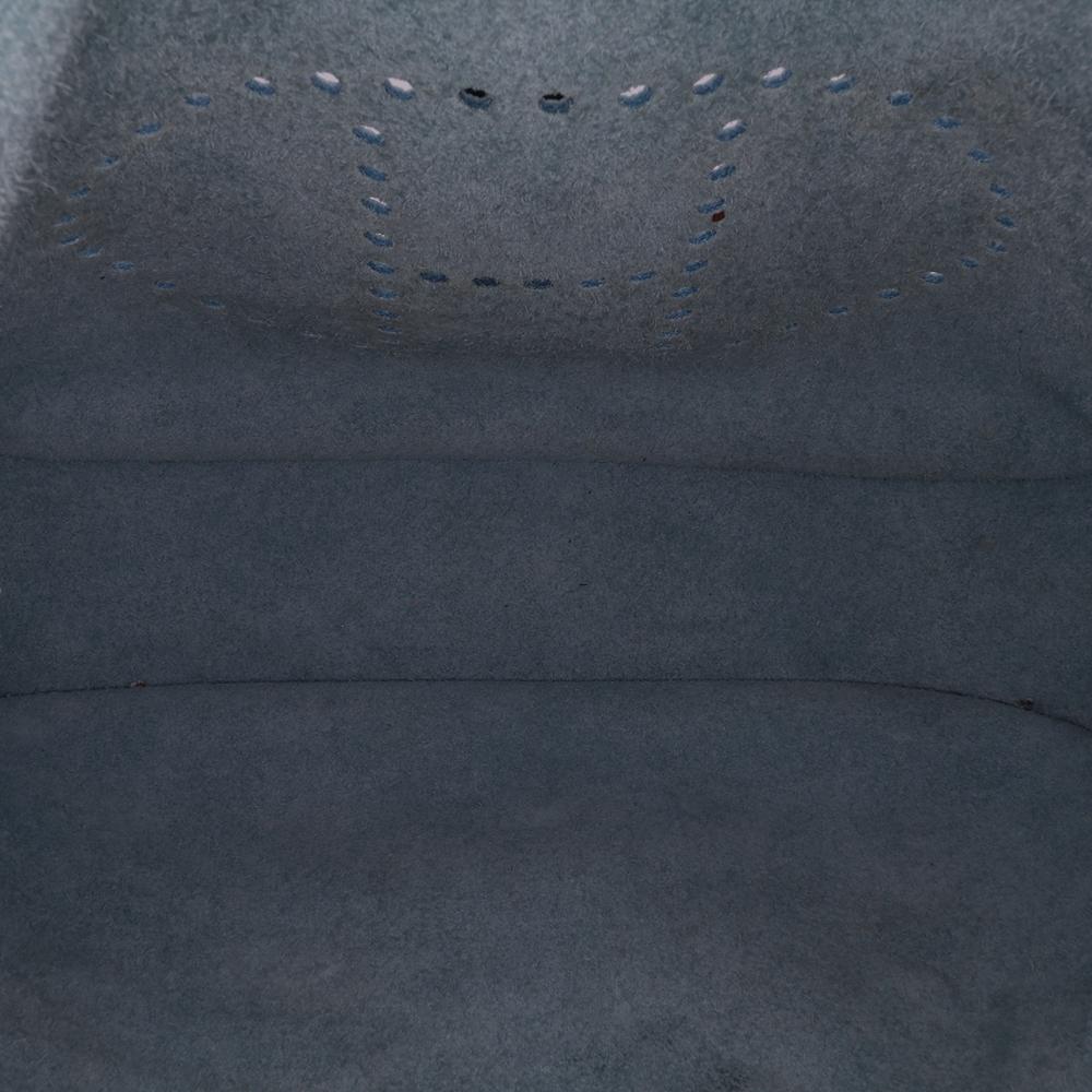 Hermès B Hermès Blue Peacock Calf Leather Clemence Evelyne III 29 France