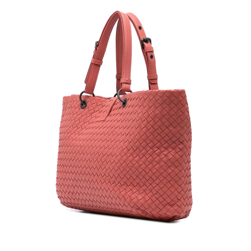 Bottega Veneta B Bottega Veneta Red Indian Red Nappa Leather Leather Medium Nappa Intrecciato Capri Tote Italy