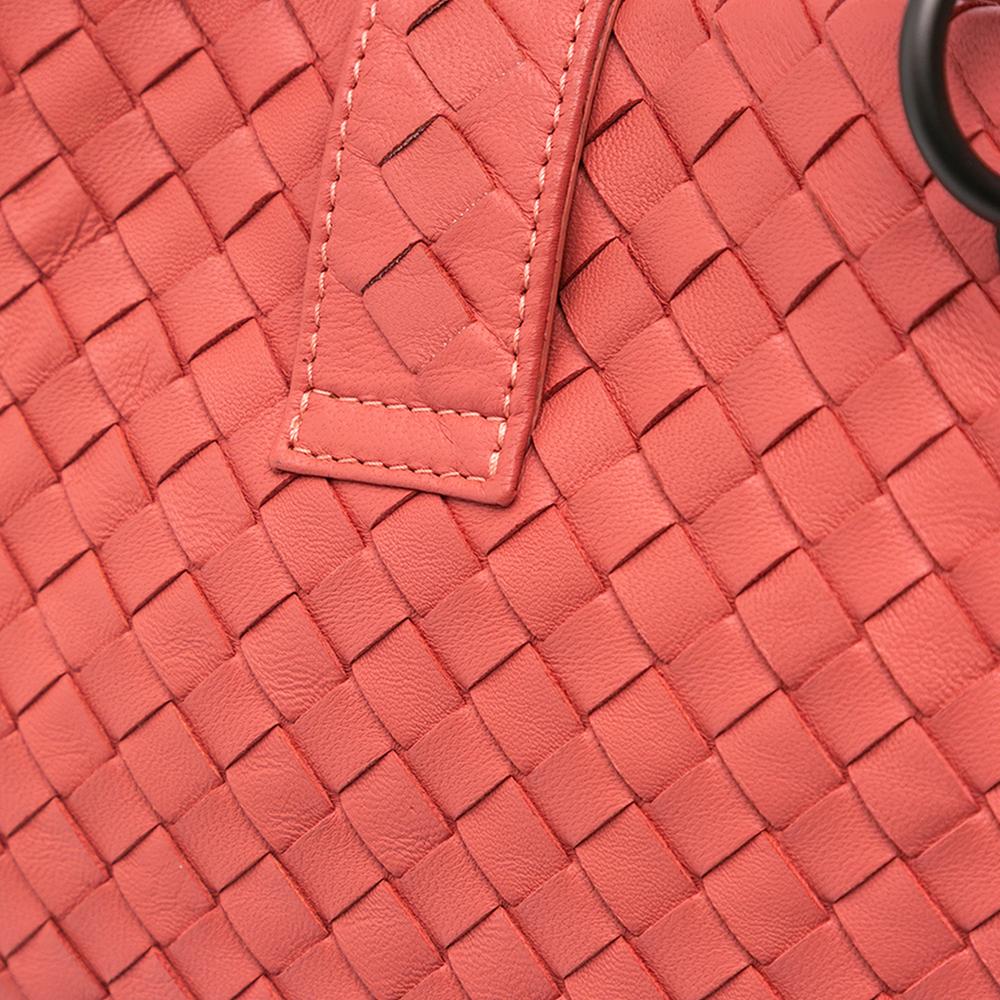 Bottega Veneta B Bottega Veneta Red Indian Red Nappa Leather Leather Medium Nappa Intrecciato Capri Tote Italy