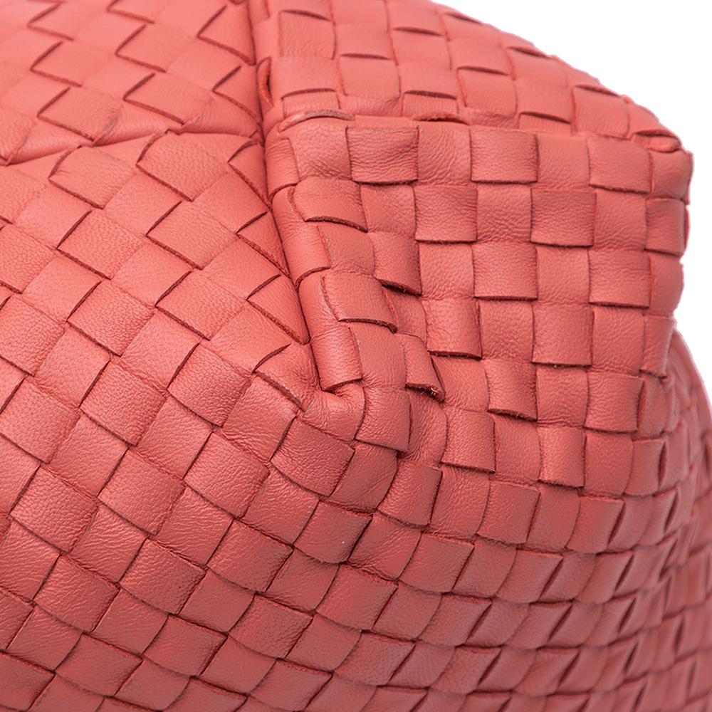 Bottega Veneta B Bottega Veneta Red Indian Red Nappa Leather Leather Medium Nappa Intrecciato Capri Tote Italy
