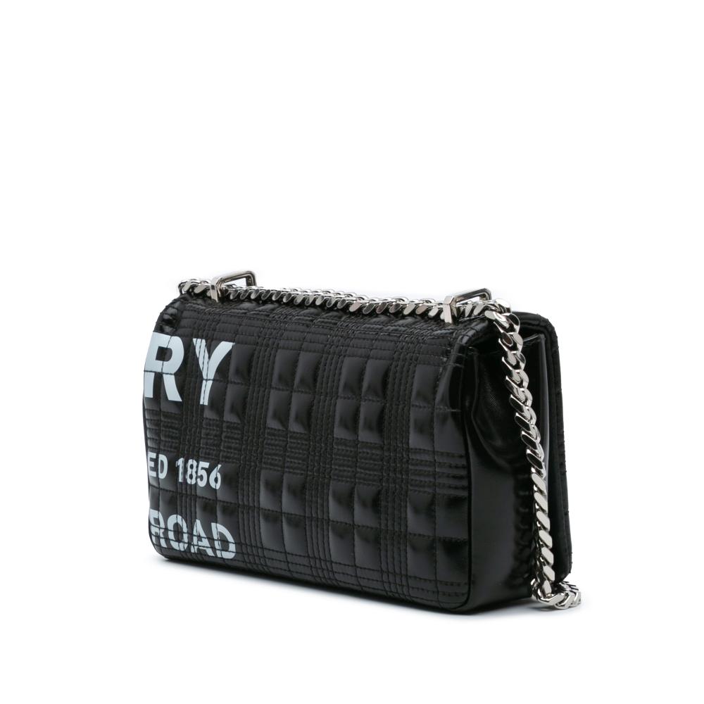 Burberry B Burberry Black Patent Leather Leather Small Patent Horseferry Lola Crossbody Italy