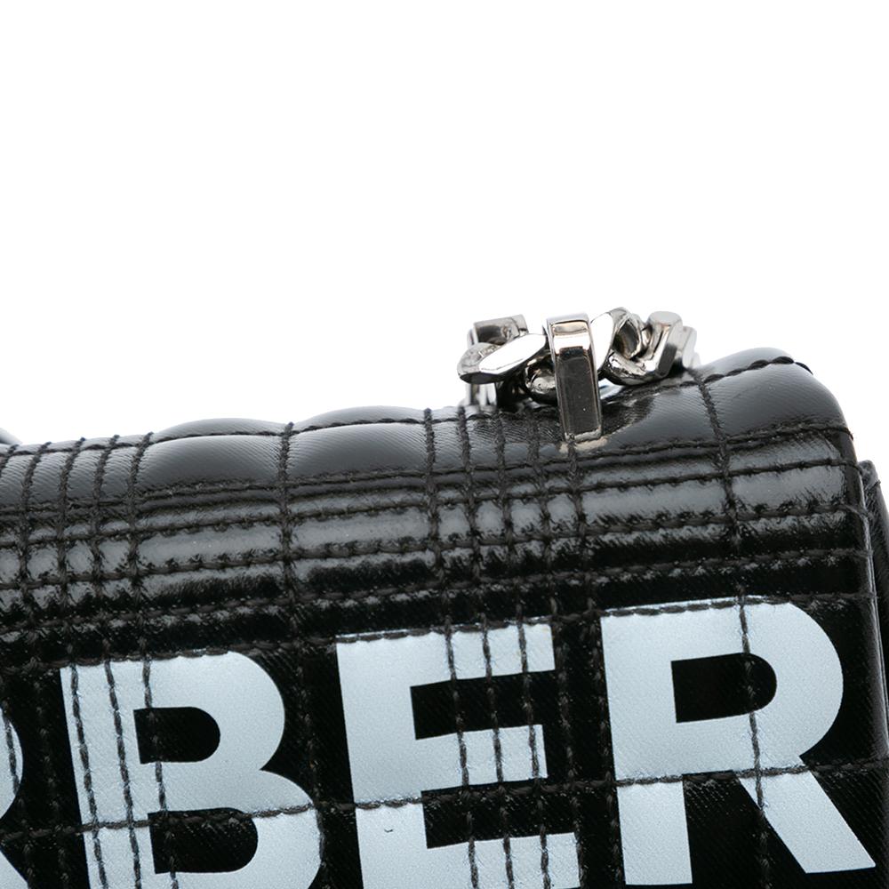 Burberry B Burberry Black Patent Leather Leather Small Patent Horseferry Lola Crossbody Italy