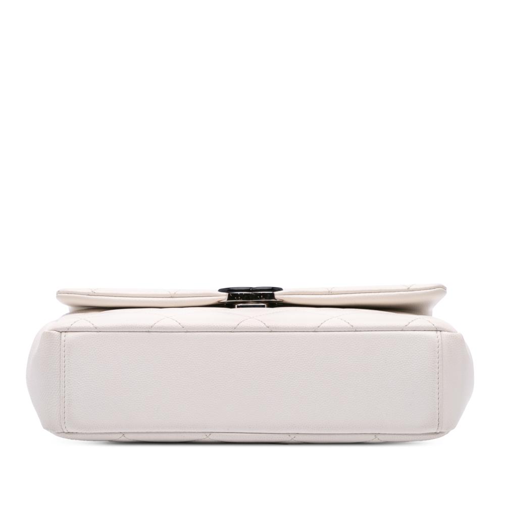 Chanel B Chanel White Caviar Leather Leather Medium Quilted Caviar My Everything Flap Italy