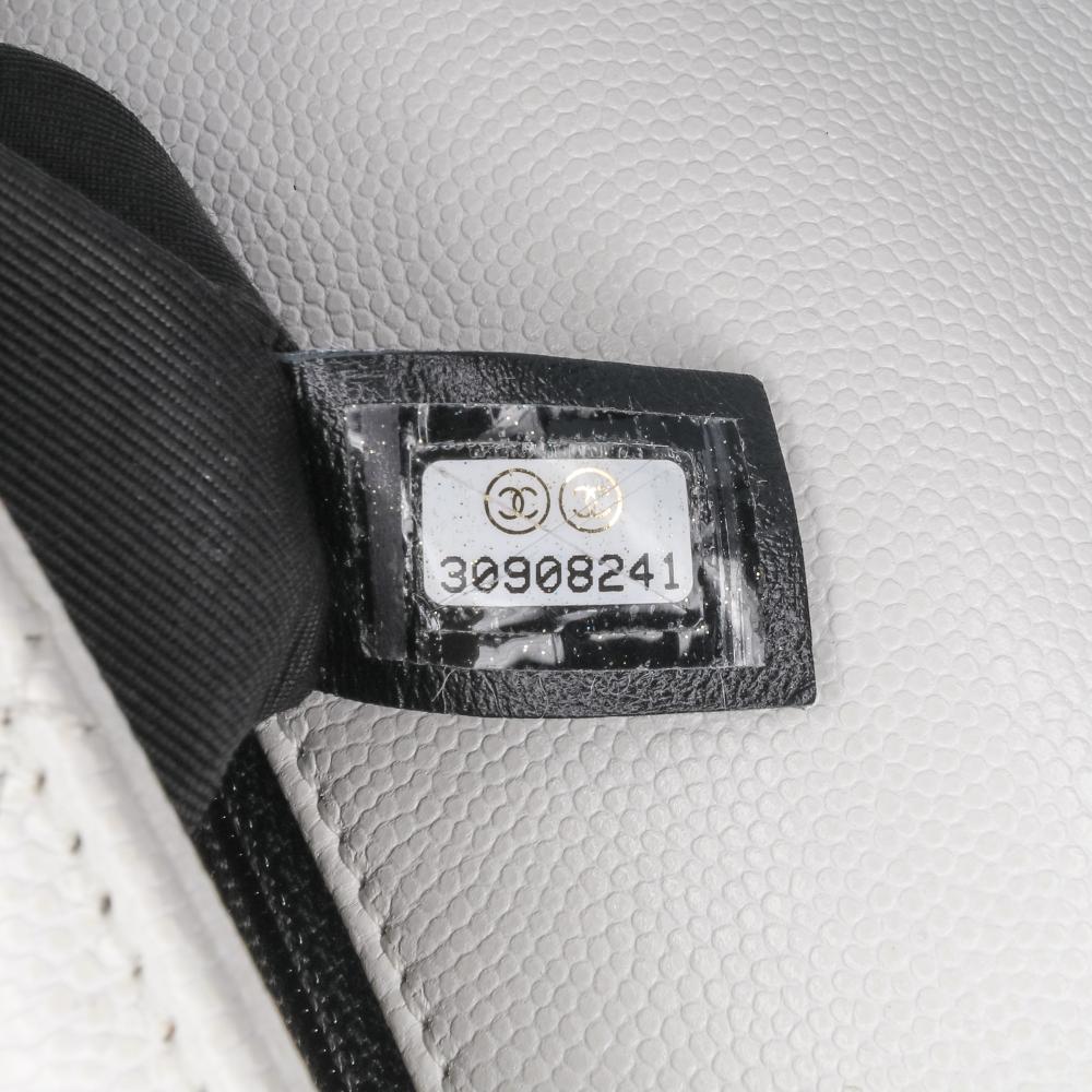 Chanel B Chanel White Caviar Leather Leather Medium Quilted Caviar My Everything Flap Italy