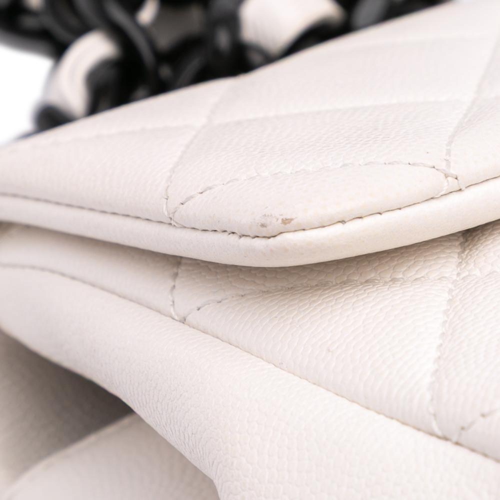 Chanel B Chanel White Caviar Leather Leather Medium Quilted Caviar My Everything Flap Italy