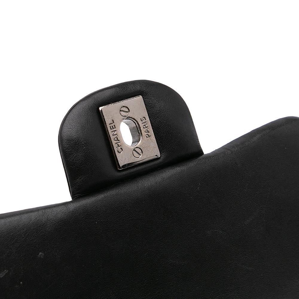 Chanel B Chanel Black Patent Leather Leather Mini Square Classic Patent Single Flap Italy