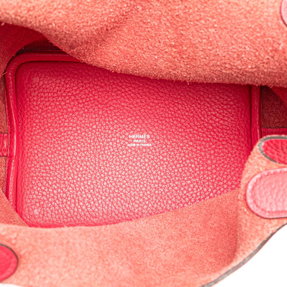 Hermès AB Hermès Pink Hot Pink Calf Leather Clemence Picotin Lock 18 France
