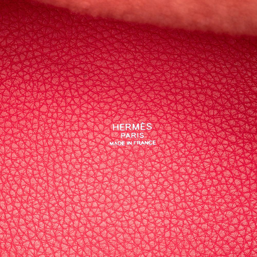 Hermès AB Hermès Pink Hot Pink Calf Leather Clemence Picotin Lock 18 France