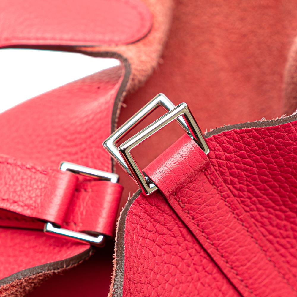 Hermès AB Hermès Pink Hot Pink Calf Leather Clemence Picotin Lock 18 France