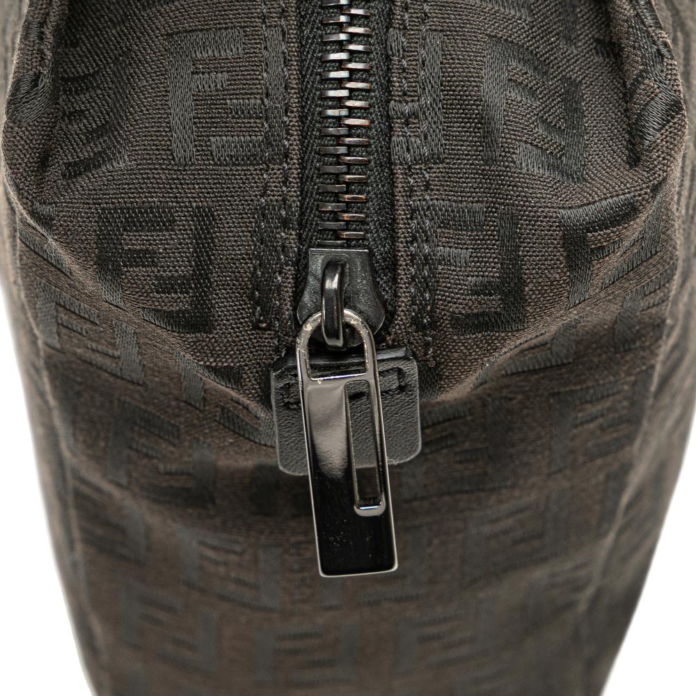 Fendi B Fendi Black Canvas Fabric Mini Zucchino Handbag Italy