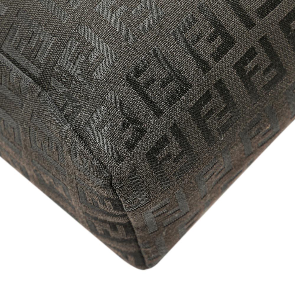 Fendi B Fendi Black Canvas Fabric Mini Zucchino Handbag Italy