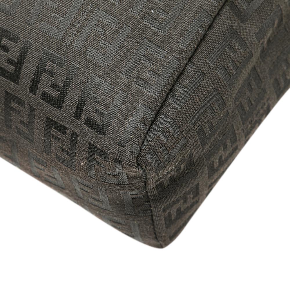 Fendi B Fendi Black Canvas Fabric Mini Zucchino Handbag Italy