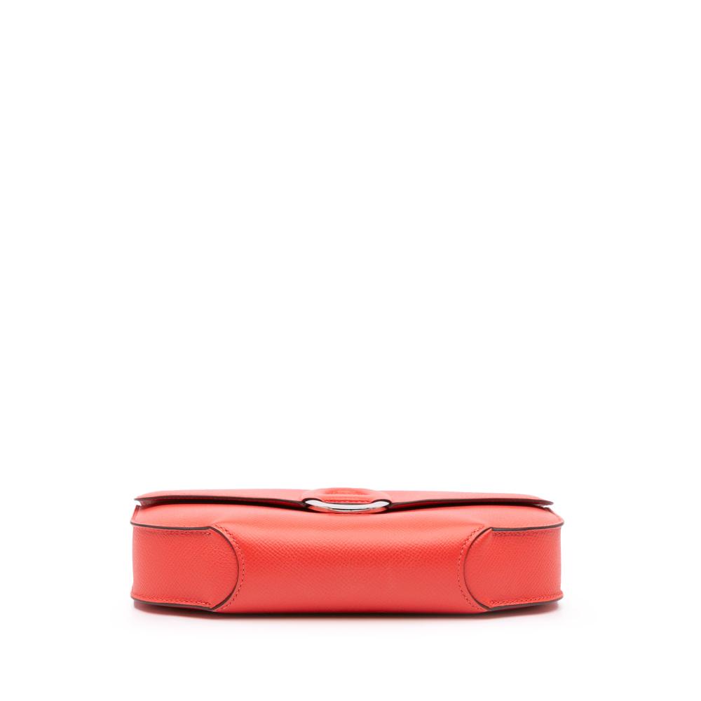 Hermès AB Hermès Red Calf Leather Epsom Cherche Midi Clutch 22 France