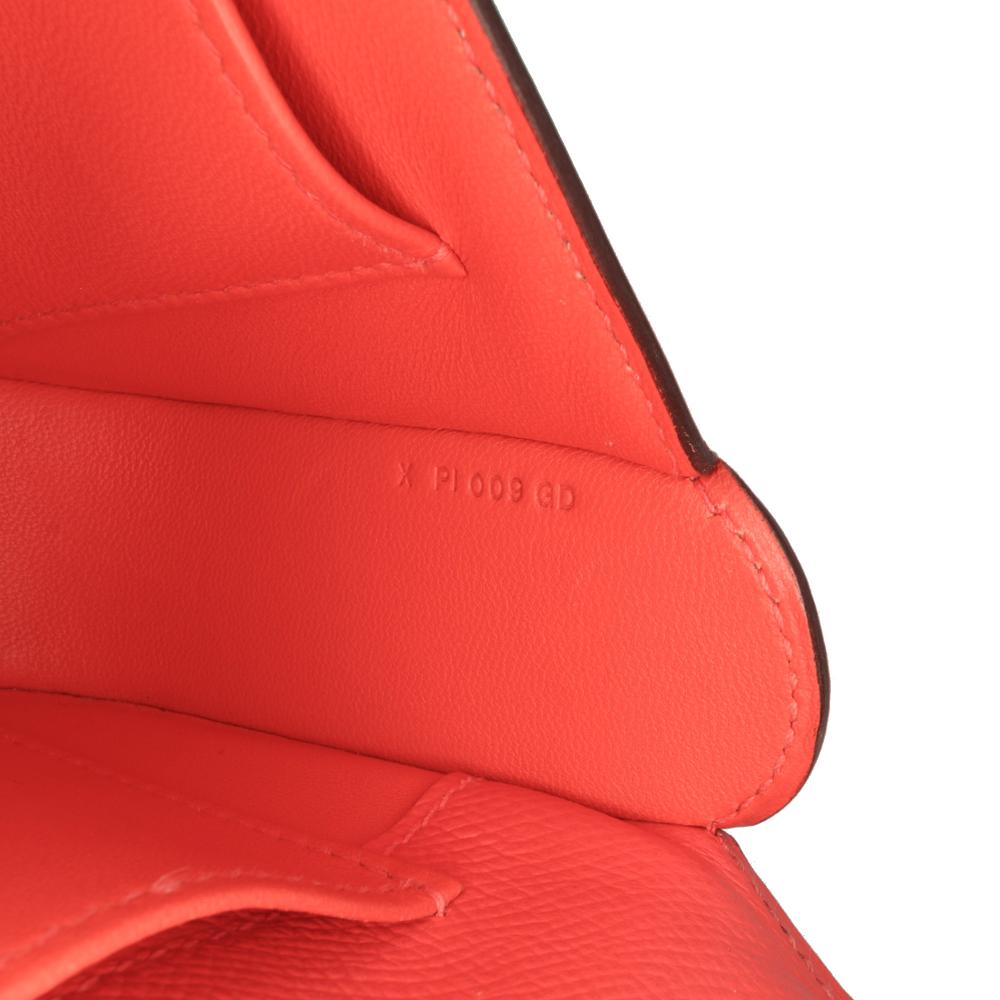 Hermès AB Hermès Red Calf Leather Epsom Cherche Midi Clutch 22 France