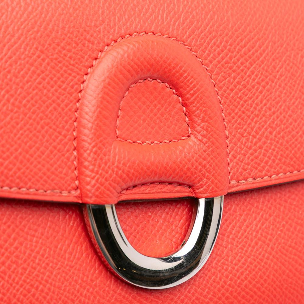 Hermès AB Hermès Red Calf Leather Epsom Cherche Midi Clutch 22 France