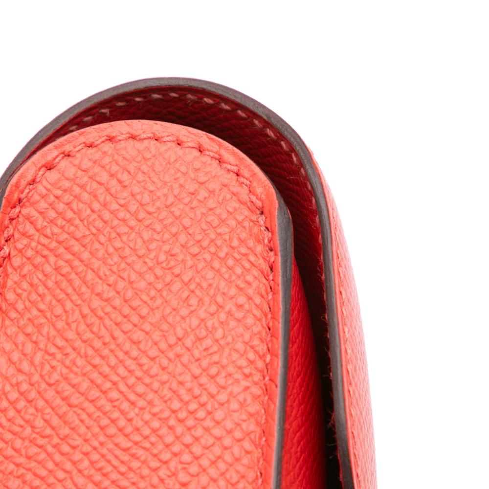 Hermès AB Hermès Red Calf Leather Epsom Cherche Midi Clutch 22 France