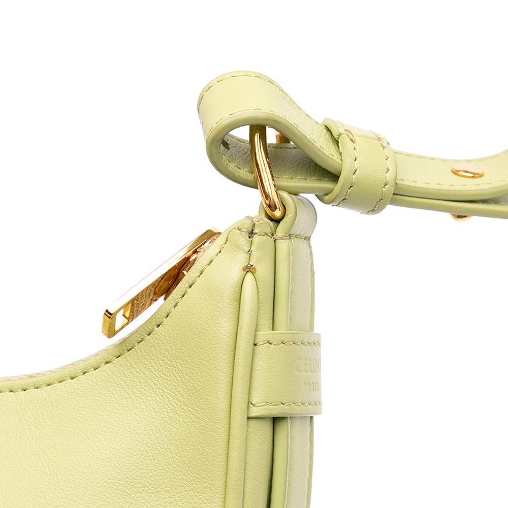 Celine B Celine Green Olive Green Calf Leather Mini Smooth skin Ava Shoulder Bag Italy
