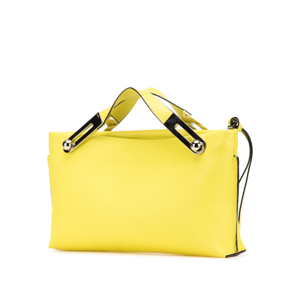 Loewe B LOEWE Yellow Neon Yellow Calf Leather Small Missy Satchel Spain