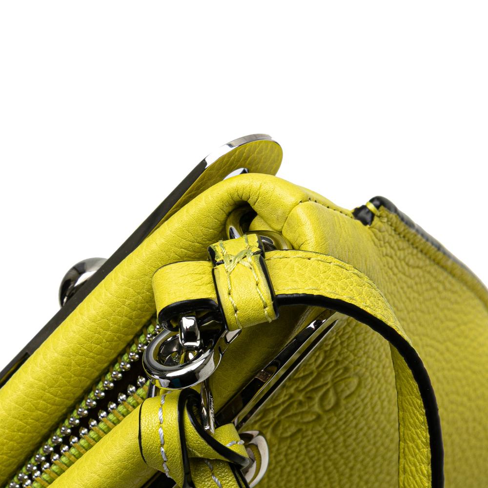 Loewe B LOEWE Yellow Neon Yellow Calf Leather Small Missy Satchel Spain