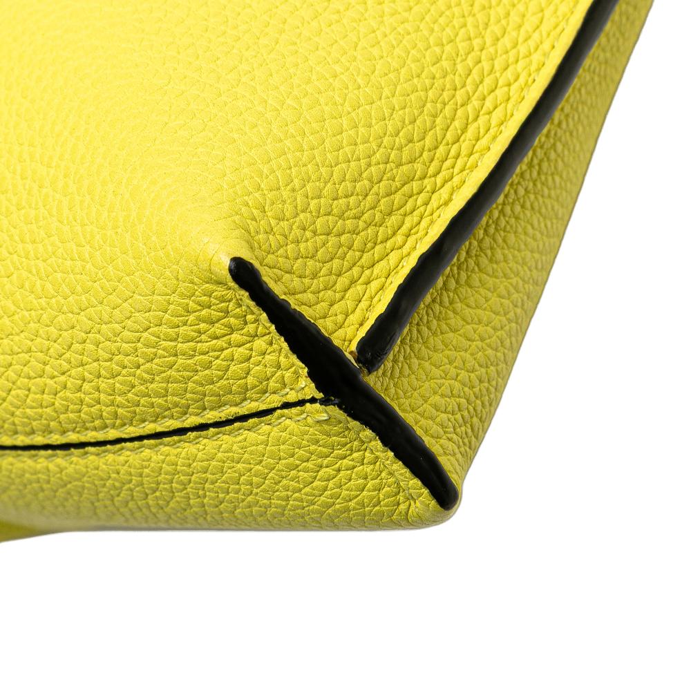 Loewe B LOEWE Yellow Neon Yellow Calf Leather Small Missy Satchel Spain