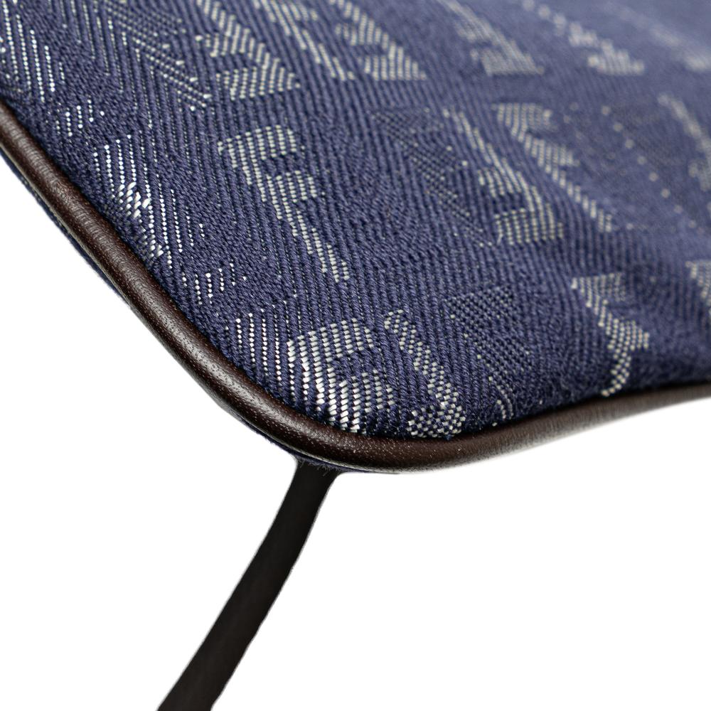 Fendi B Fendi Blue Dark Blue Denim Fabric Zucchino Crossbody Italy