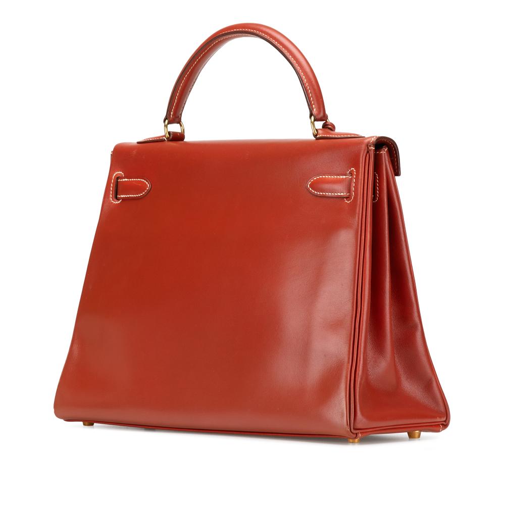 Hermès B Hermès Red Calf Leather Box Kelly Retourne 32 France