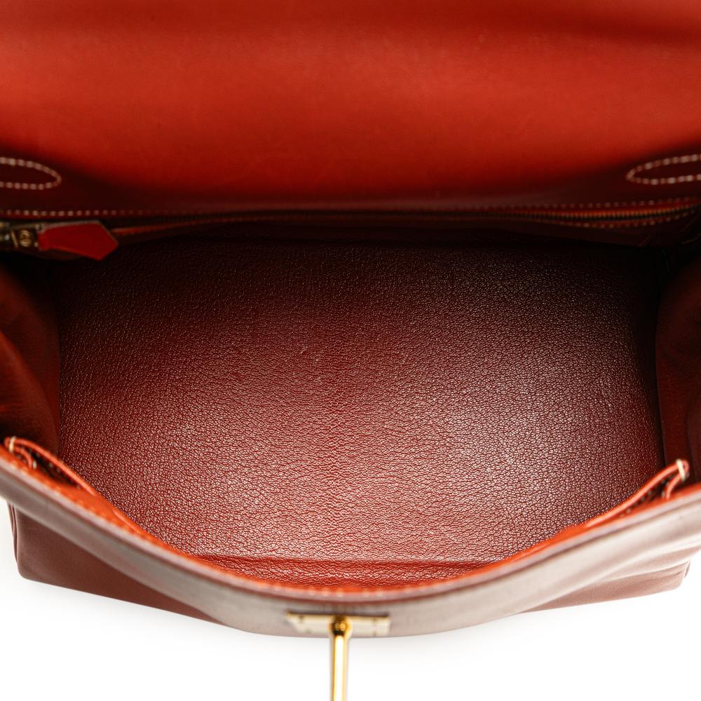 Hermès B Hermès Red Calf Leather Box Kelly Retourne 32 France