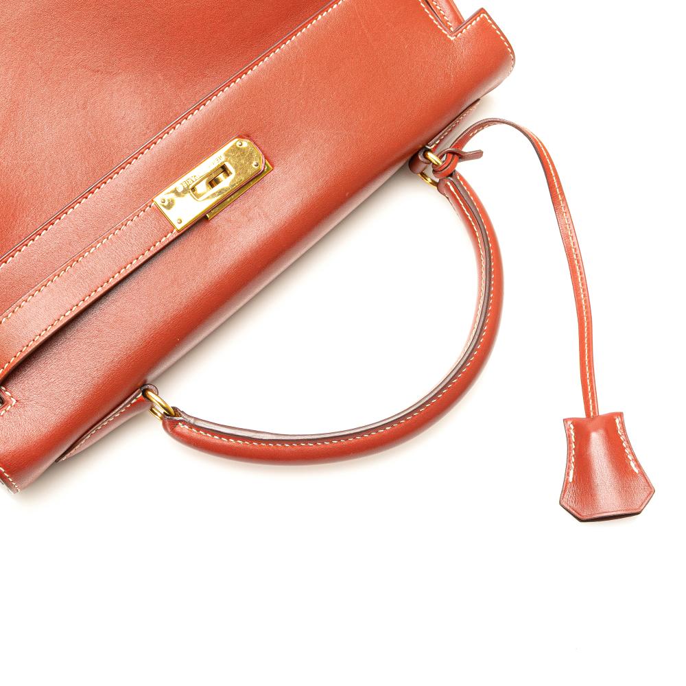 Hermès B Hermès Red Calf Leather Box Kelly Retourne 32 France