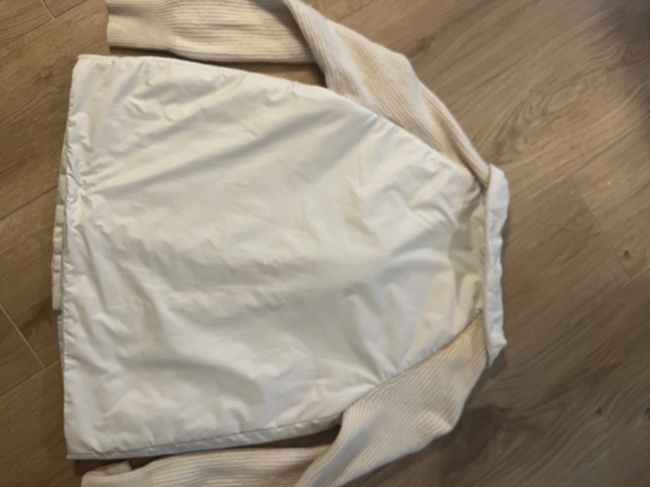 Max & Moi Weiße Jacke aus Mikrofaser und Wolle