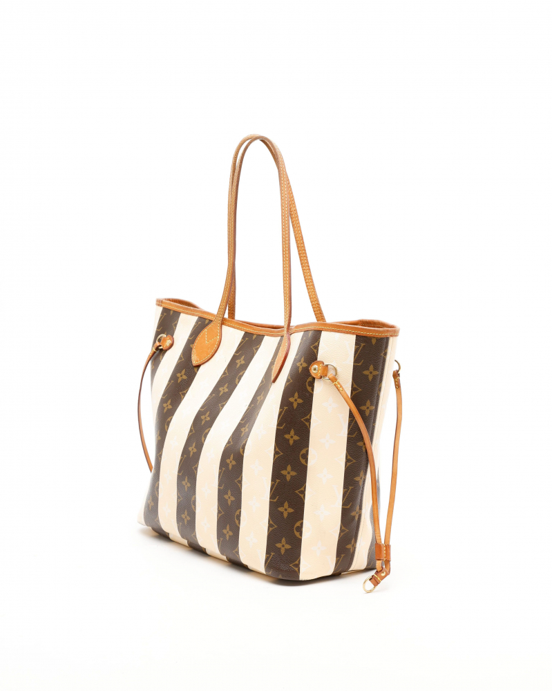 Louis Vuitton Monogram Rayures Neverfull MM Bag