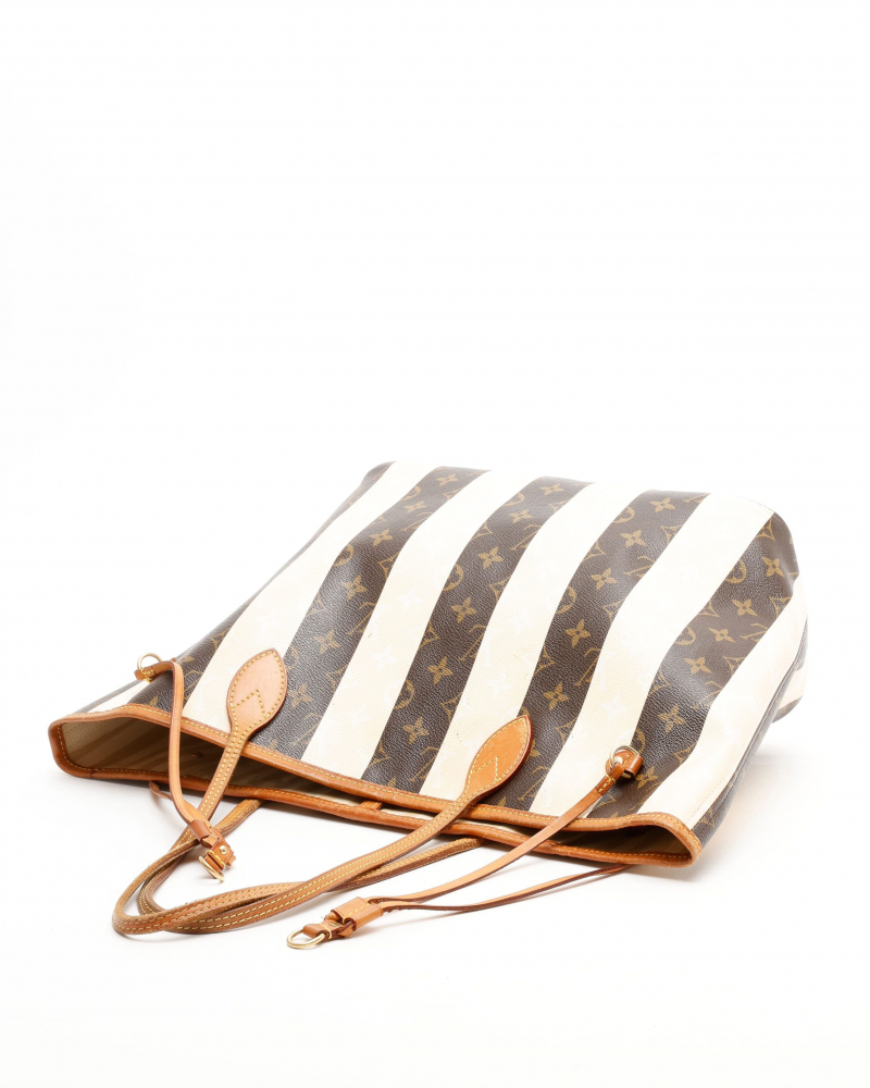 Louis Vuitton Monogram Rayures Neverfull MM Bag
