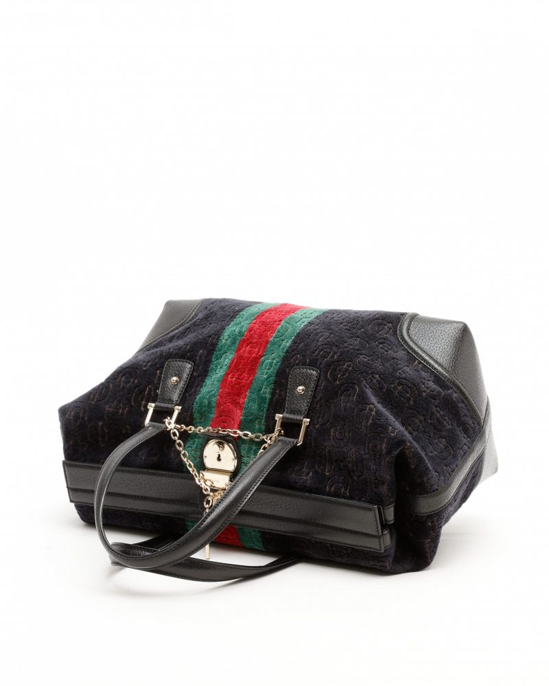 Gucci Velvet Treasure Boston Shoulder Bag