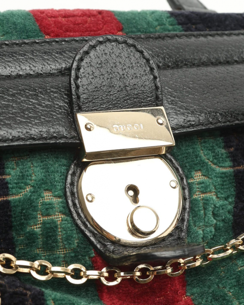 Gucci Velvet Treasure Boston Shoulder Bag