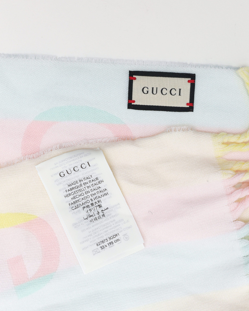 Gucci Logo Wool Scarf