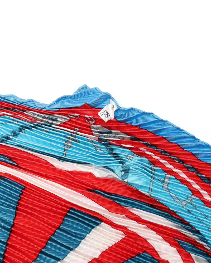 Hermès 140 Pleated Silk Scarf