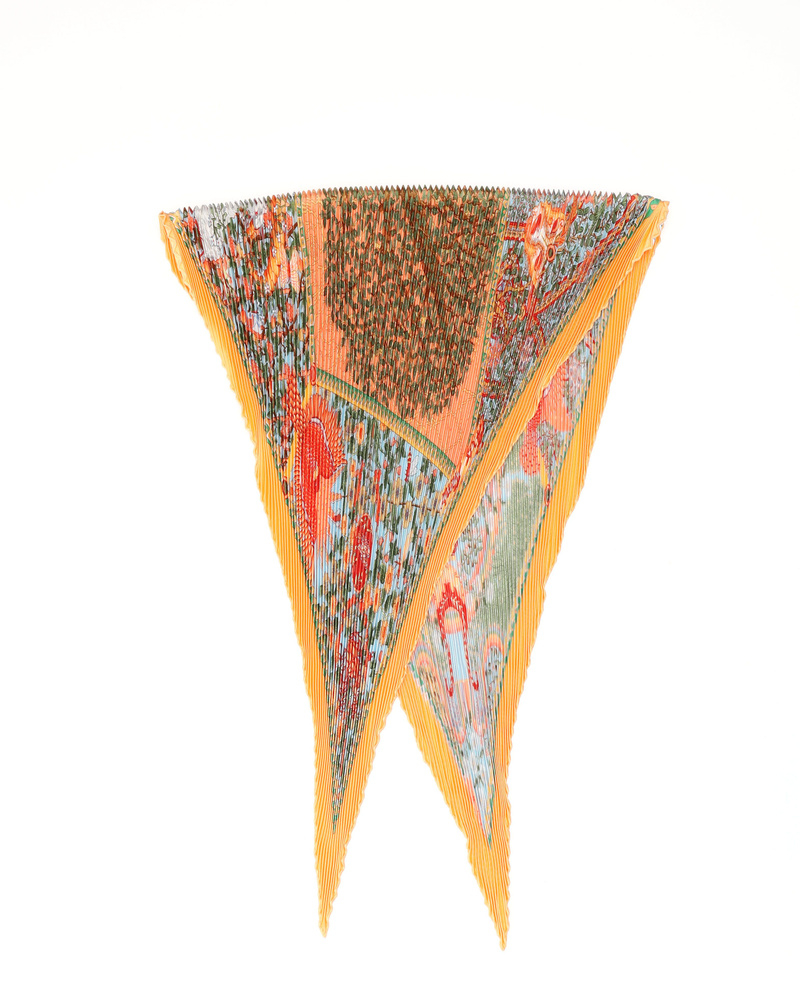 Hermès 140 Pleated Silk Scarf