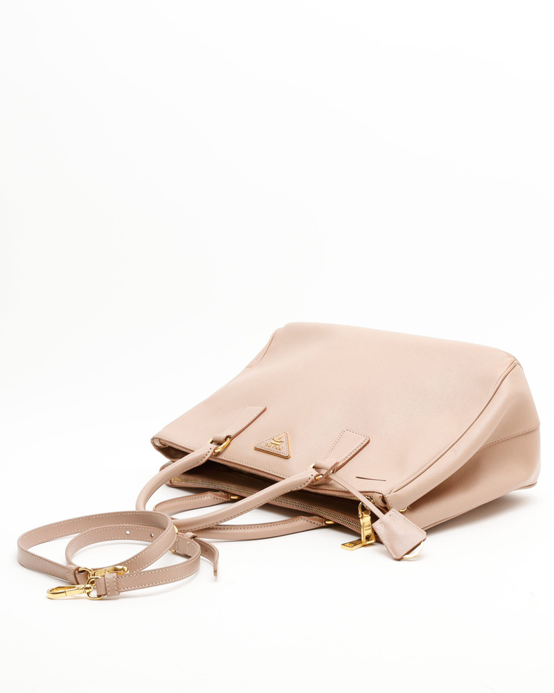 Prada Large Saffiano Lux Galleria Double Zip Bag
