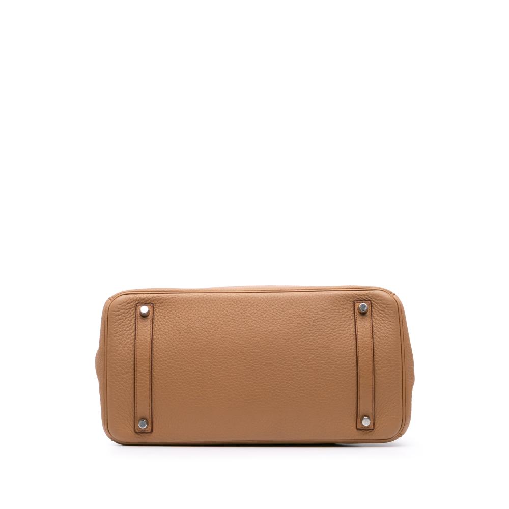 Hermès B Hermès Brown Light Brown Calf Leather Togo Birkin Retourne 35 France