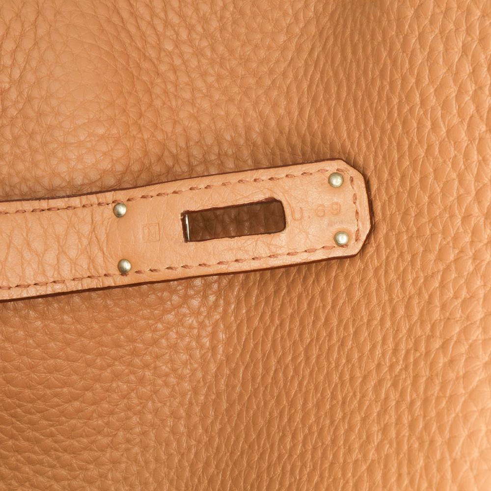 Hermès B Hermès Brown Light Brown Calf Leather Togo Birkin Retourne 35 France