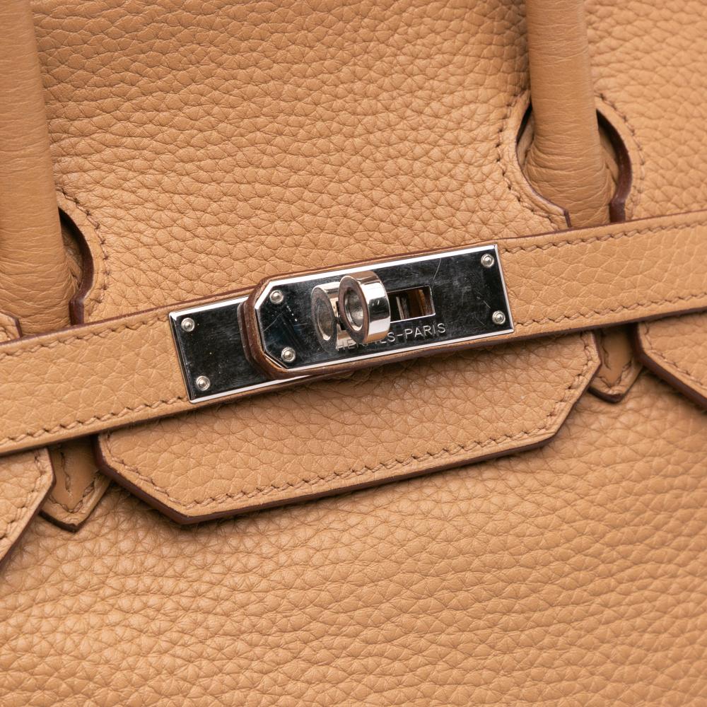 Hermès B Hermès Brown Light Brown Calf Leather Togo Birkin Retourne 35 France