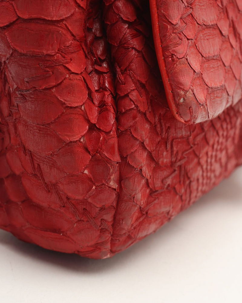 Chanel Classic Medium Python Ultimate Stitch Single Flap Bag