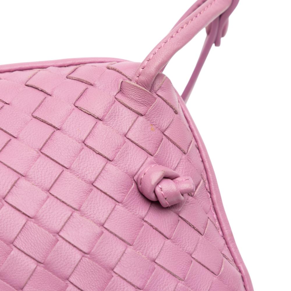 Bottega Veneta B Bottega Veneta Pink Nappa Leather Leather Nappa Intrecciato Nodini Crossbody Italy