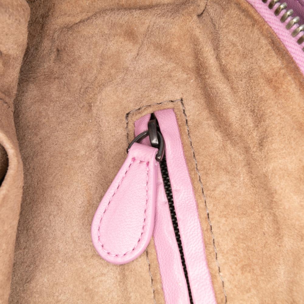 Bottega Veneta B Bottega Veneta Pink Nappa Leather Leather Nappa Intrecciato Nodini Crossbody Italy