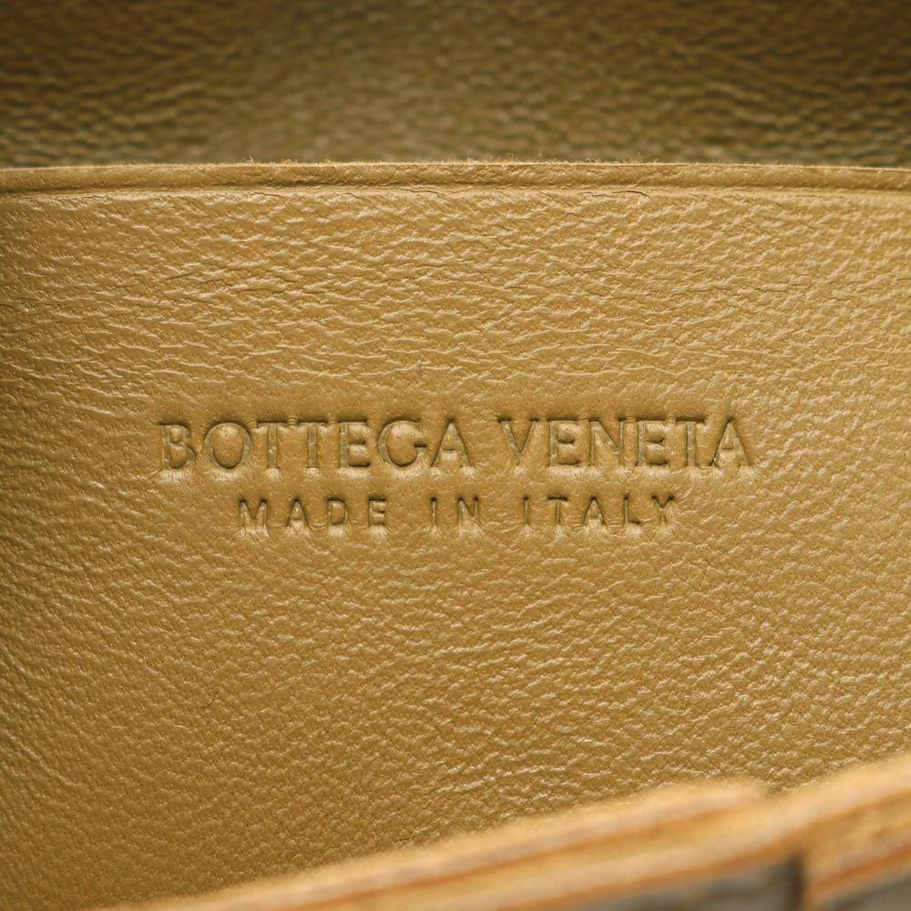 Bottega Veneta AB Bottega Veneta Brown Camel Nappa Leather Leather Candy Nappa Intrecciato Cassette Crossbody Italy