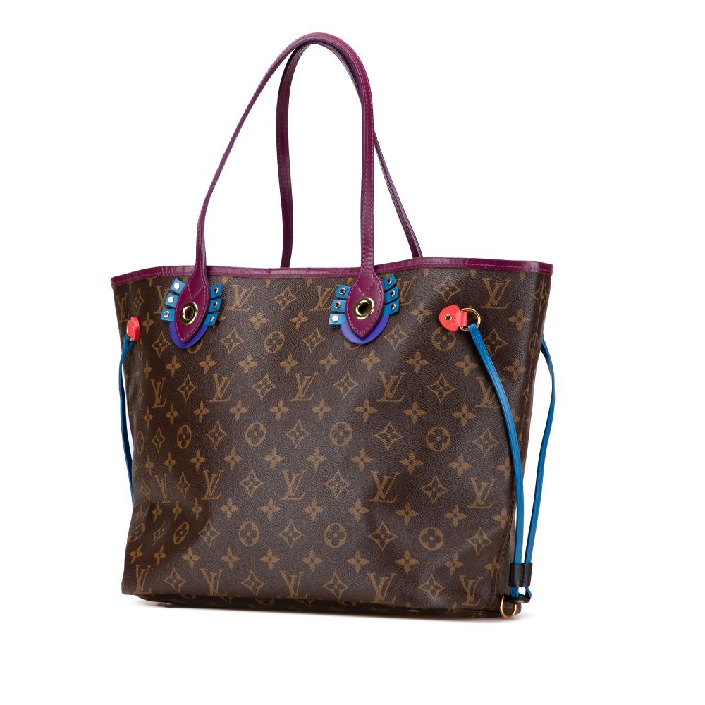 Louis Vuitton AB Louis Vuitton Brown Monogram Canvas Fabric Monogram Totem Neo Neverfull MM Spain
