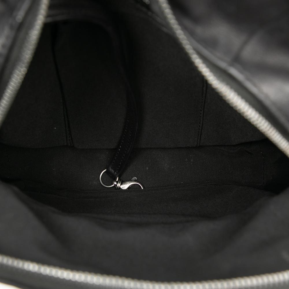 Chanel B Chanel Black Calf Leather Small CC skin Drawstring Flap Backpack Italy