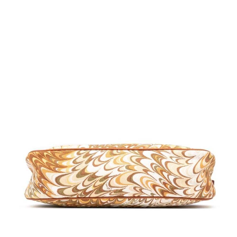 Celine B Celine Brown Canvas Fabric Printed Shoulder Bag Italy