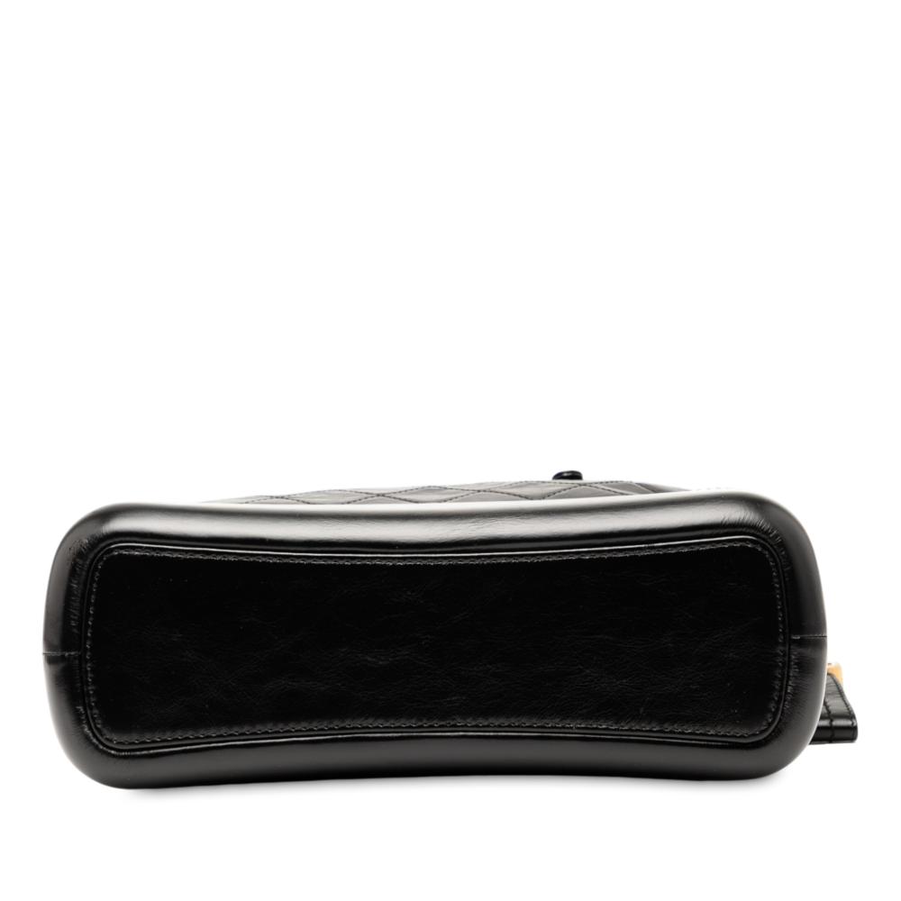 Chanel AB Chanel Black Calf Leather Medium Quilted skin Gabrielle Shopping Satchel Italy